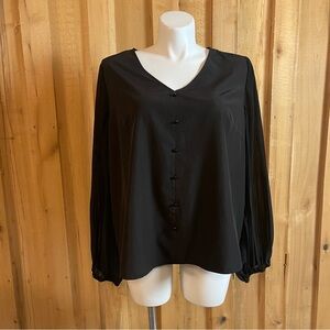 SHEIN Curve Women’s Plus Size Blouse with Shear Accordion Sleeves Size 4X